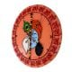 Handcrafted Lippan Art Krishna Wall Clock
